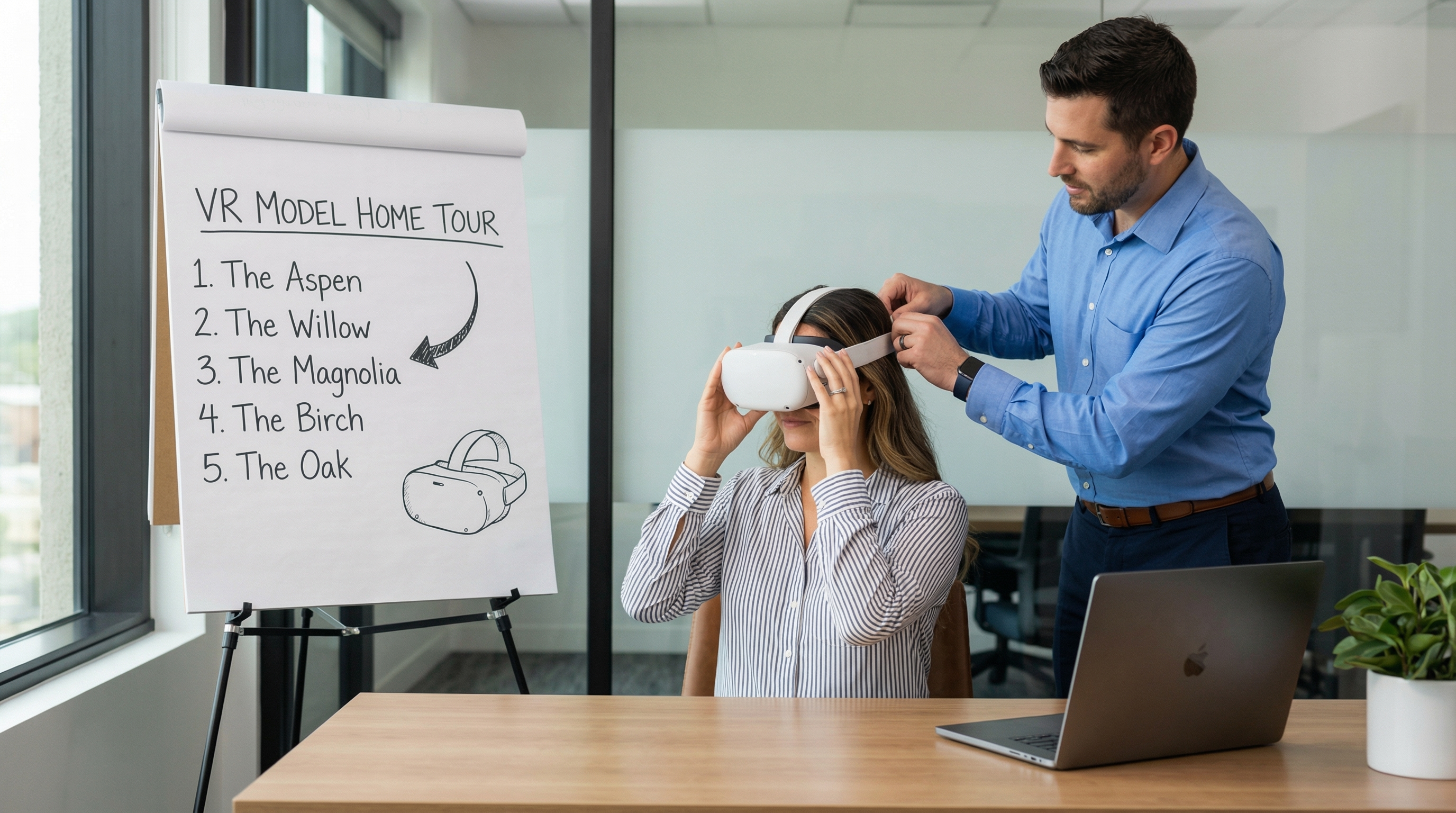 Agent fitting VR headset